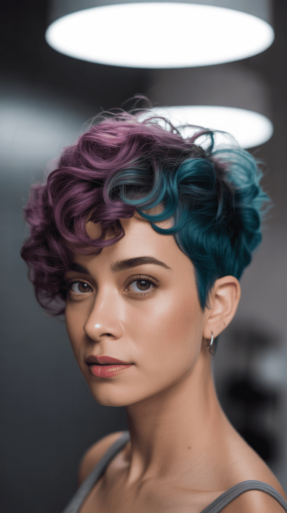Curly Pixie with Graduated Color