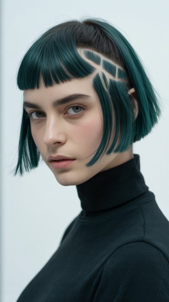 Disconnected Bob with Choppy Bangs