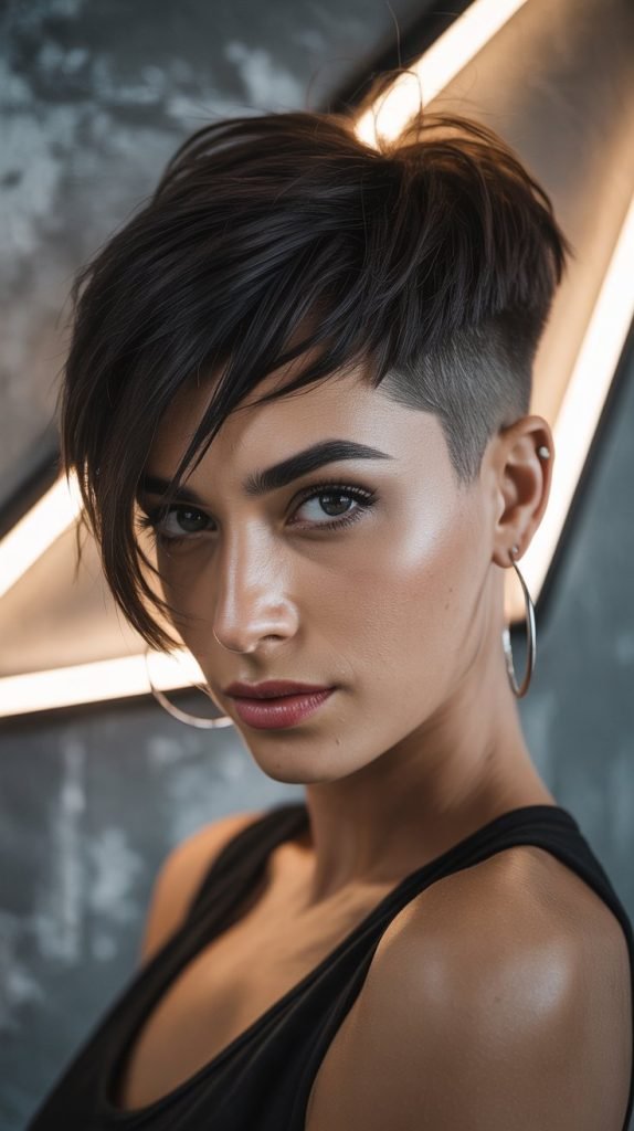  Asymmetrical Pixie with Undercut