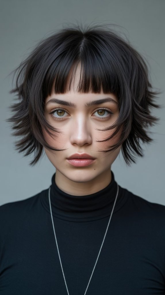 Asymmetrical Bangs with Stacked Inverted Bob