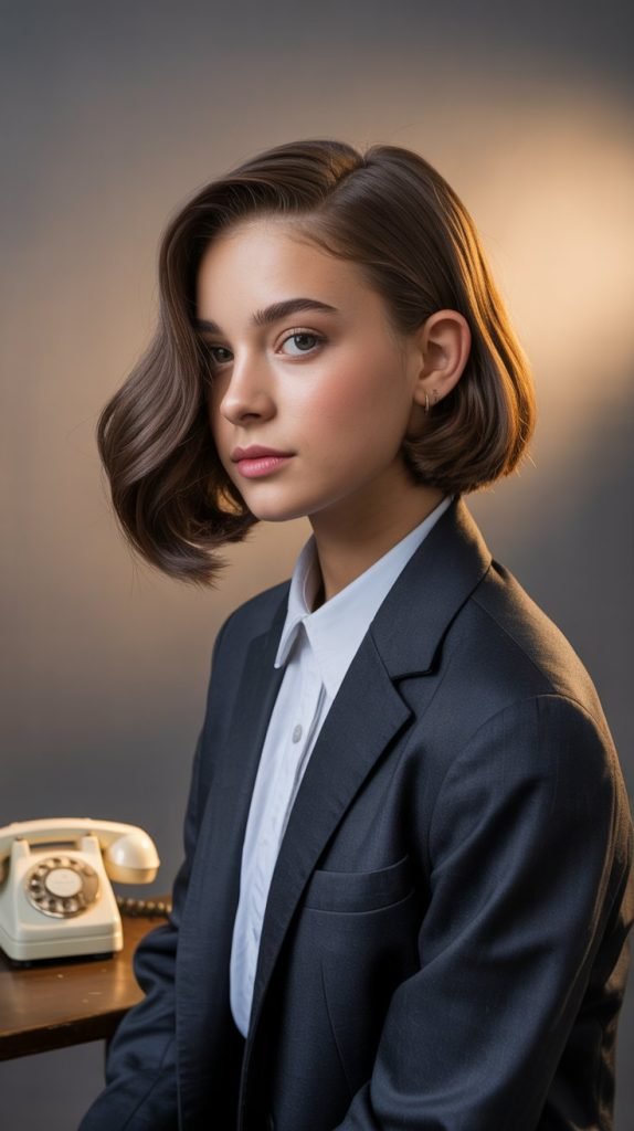 Side Part Bob with Tucked Ear