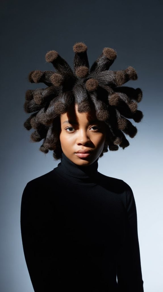 Sculpted Curly Afro