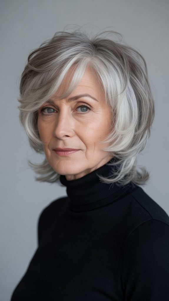 . Graduated Silver Shag