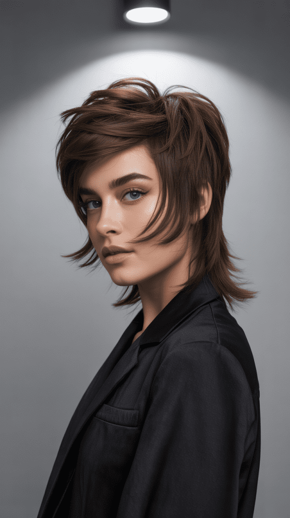 Modern Mullet with Layered Texture
