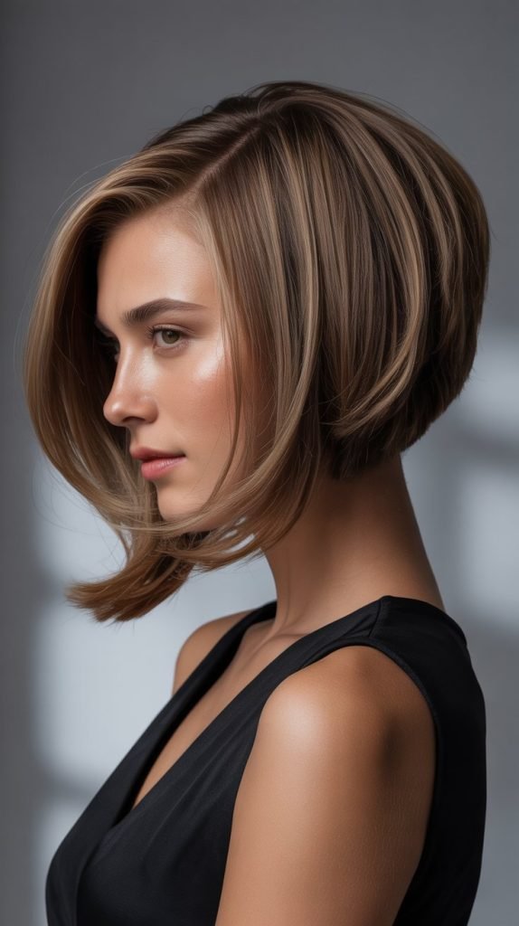  Long Inverted Bob with Stacked Back