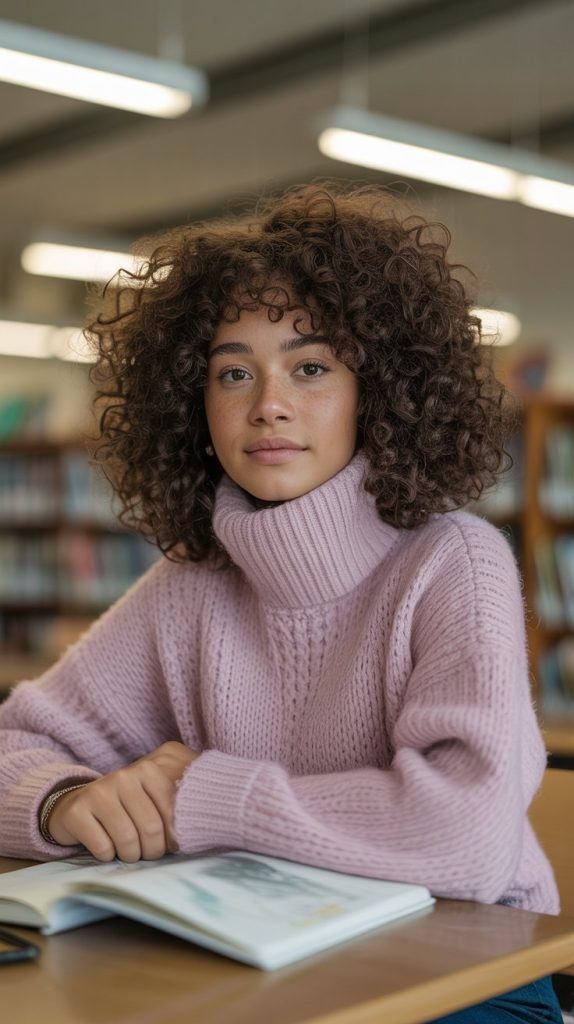 Curly Hair Winter Styles