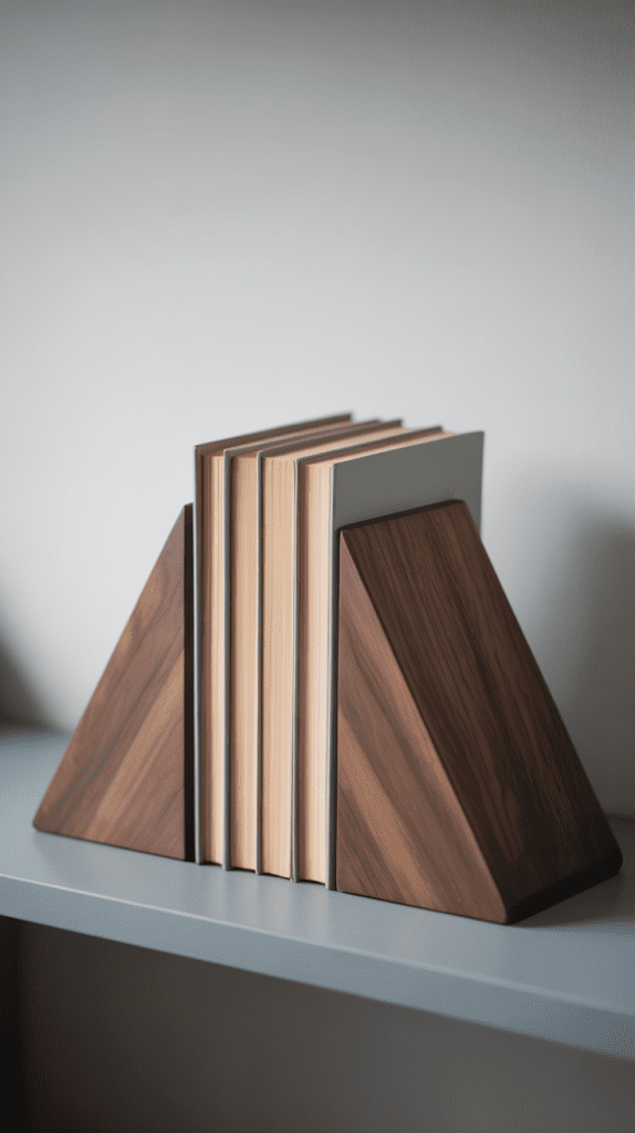  Wooden Bookends