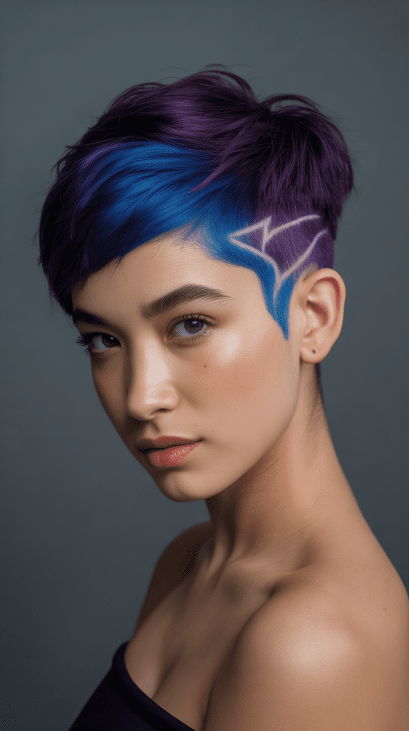 Dimensional Color Pixie with Undercut Showcase