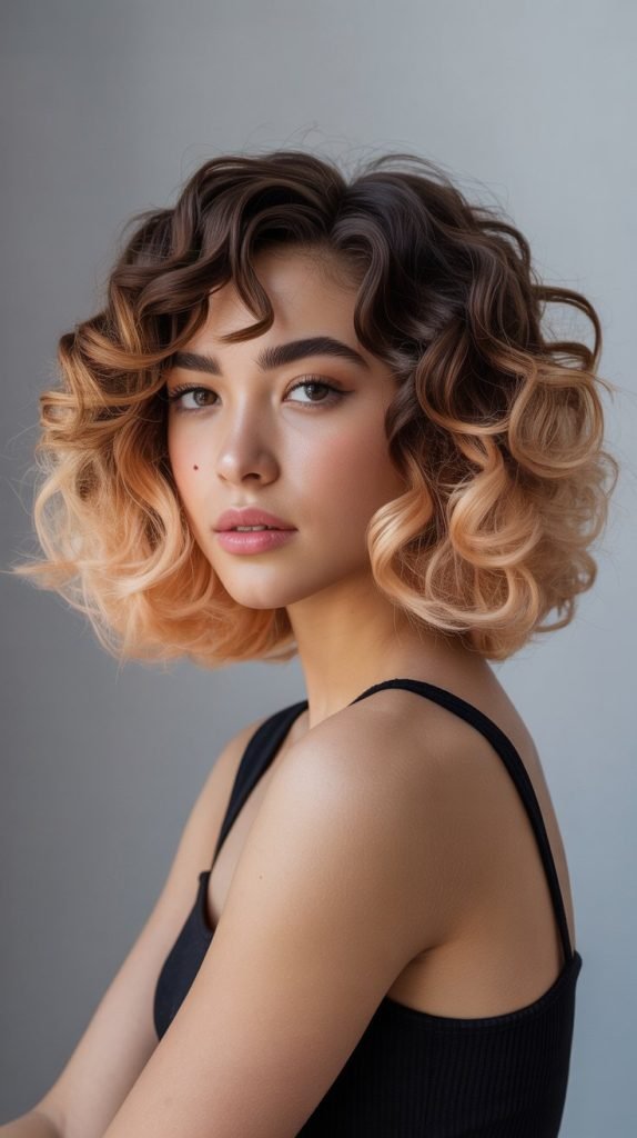 French Bob with Ombre for Curls
