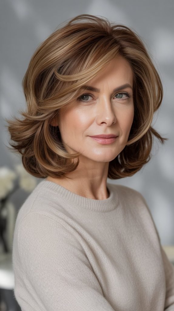 Face-Framing Layered Lob with Soft Waves