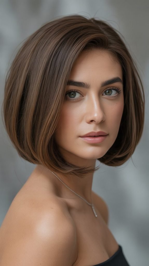 Graduated Bob with Deep Side Part