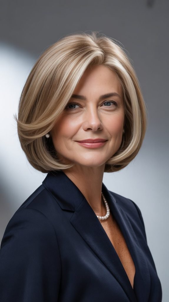 Chin-Length Straight Bob with Subtle Graduation