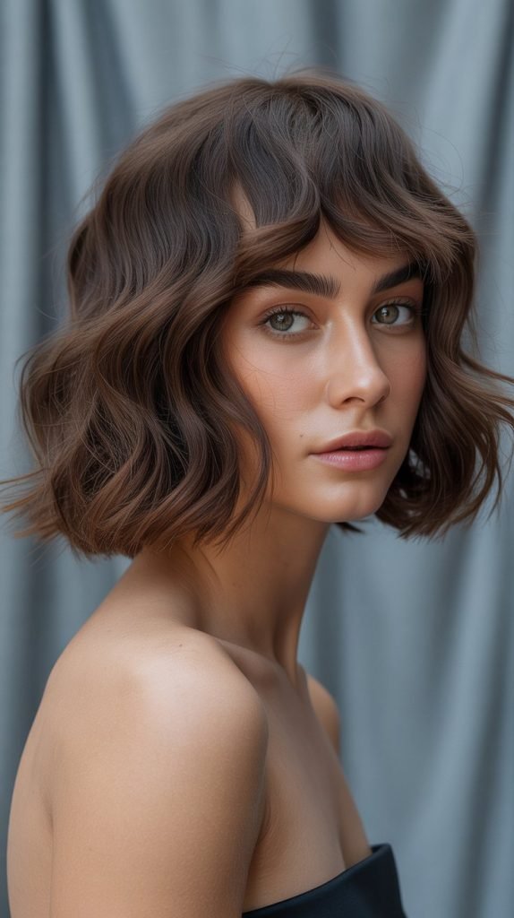 Wavy Bob with Razored Edges