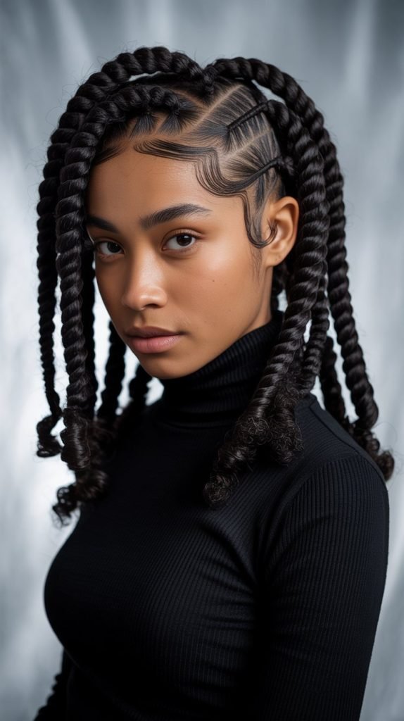 Protective Zig-Zag Parting Style