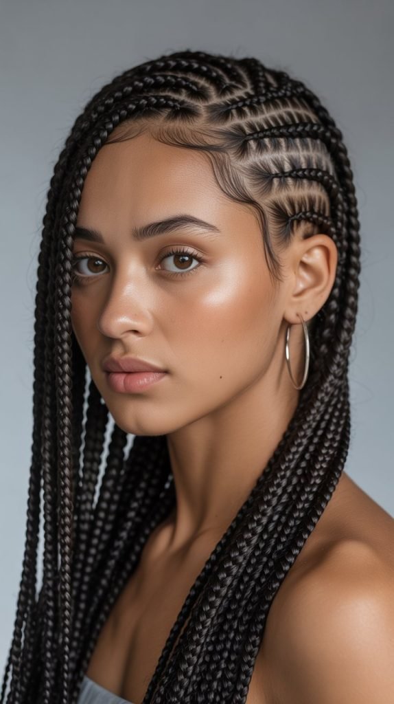 Sleek Side Part with Minimal Accessories