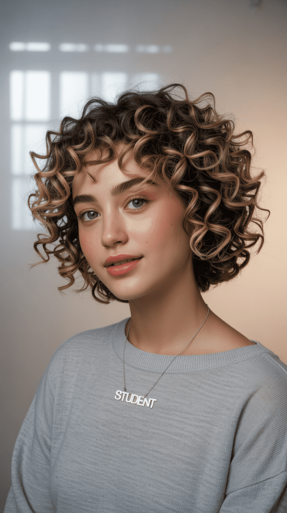 Curly Bob with Natural Texture