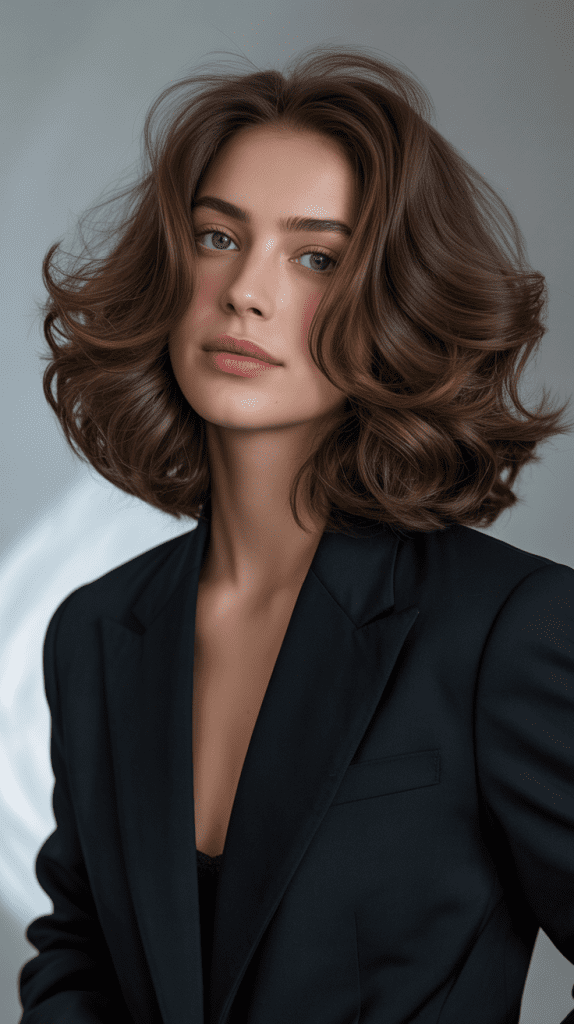 Voluminous Lob with Internal Texture