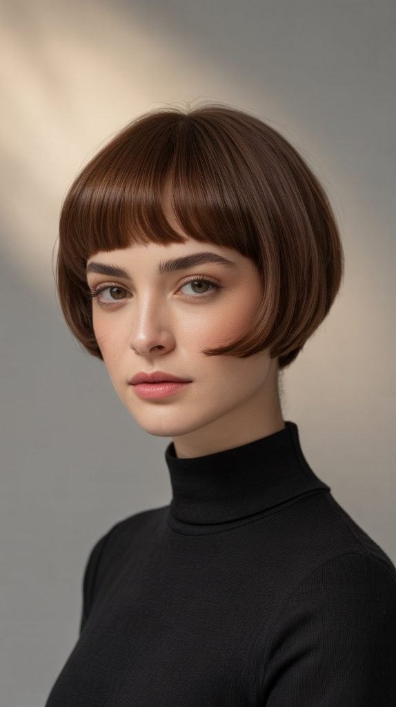  Short Stacked Inverted Bob with Bangs