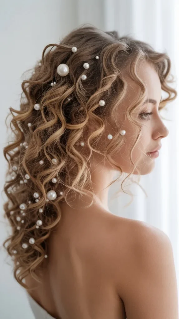 Pearl-Adorned Natural Curls