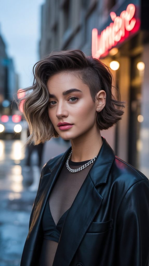  Asymmetrical Long French Bob