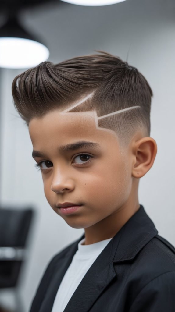 Temple Fade with Quiff