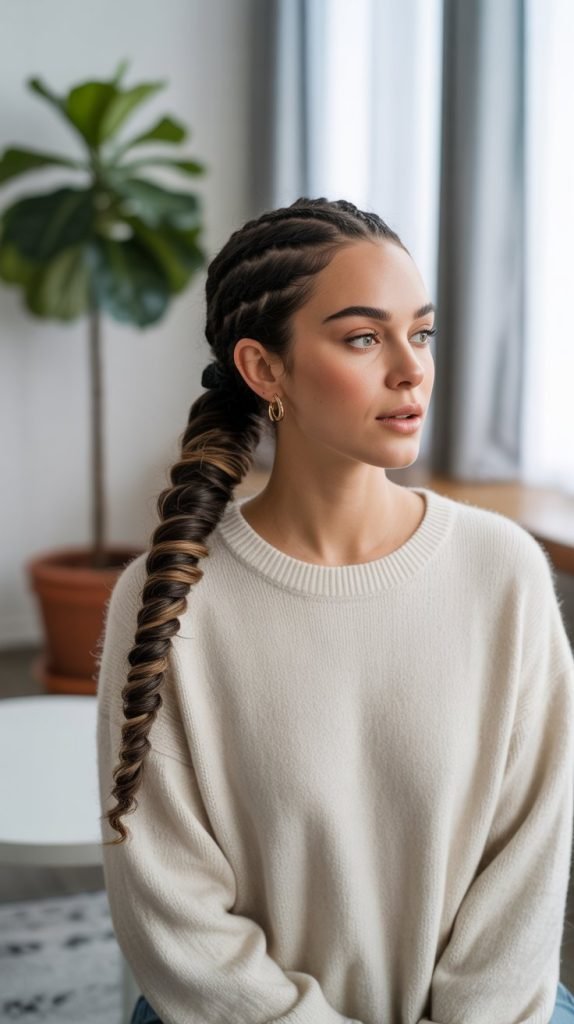 Twisted Low Ponytail