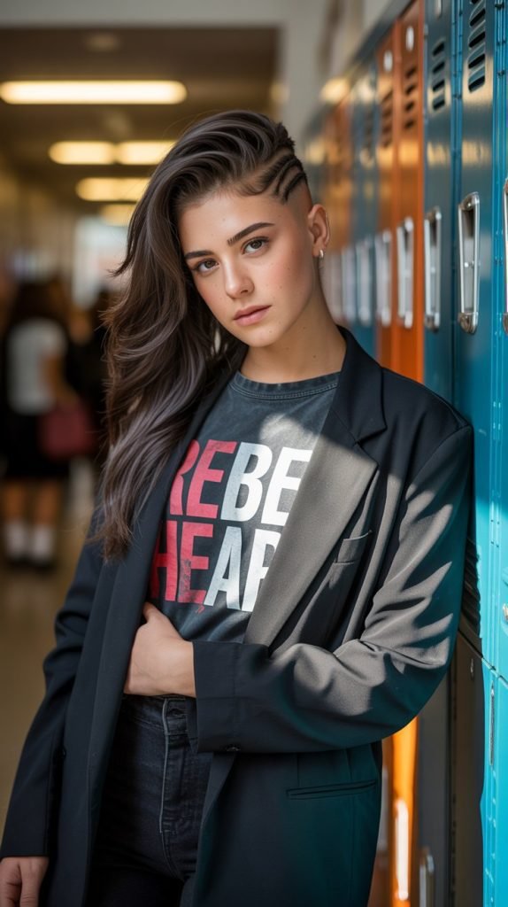 Asymmetrical Side Part