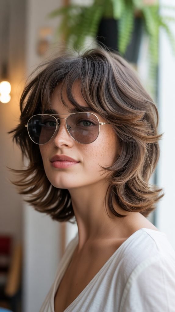 Layered Shag for Medium Hair