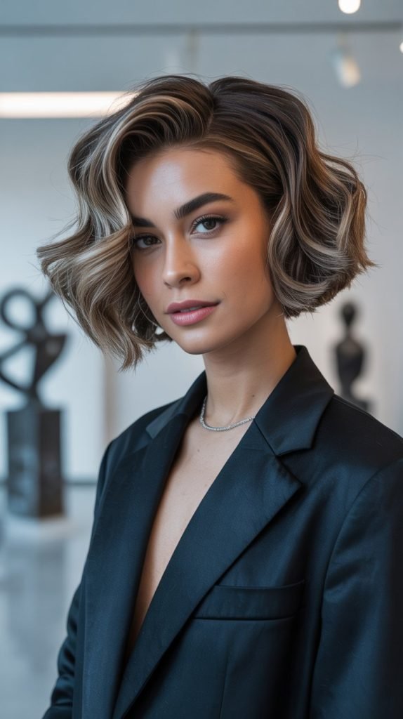 . Wavy Stacked Bob