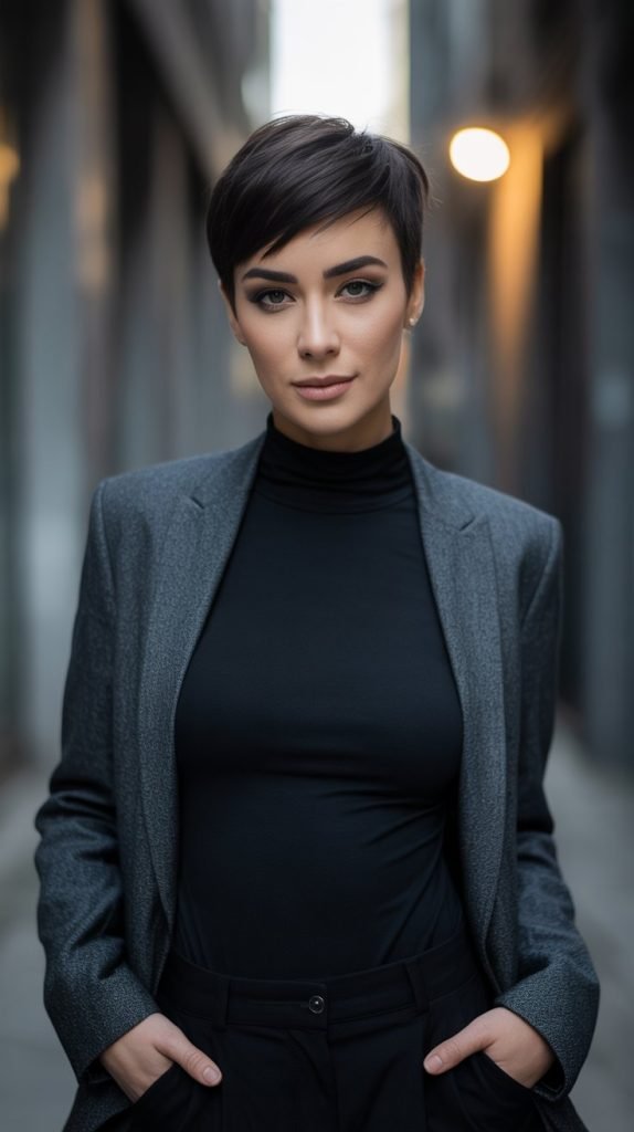 Pixie with Angled Bangs