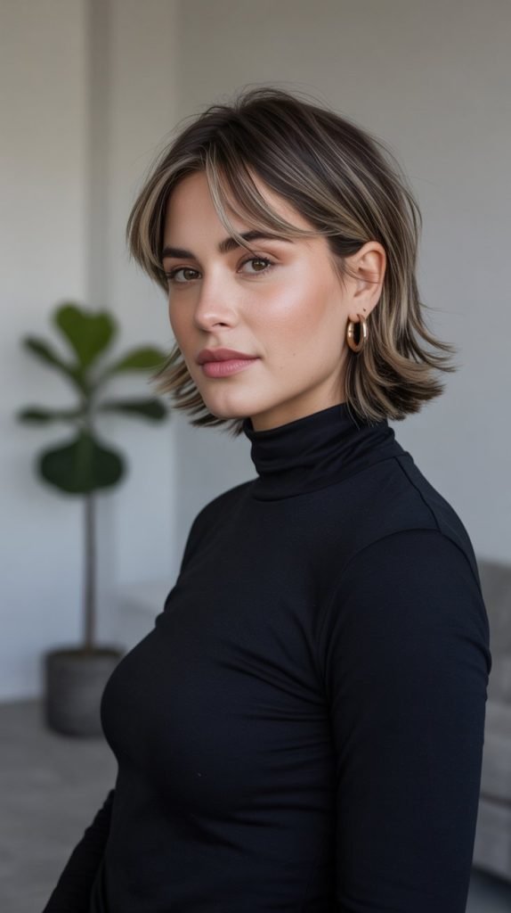 Medium Piece-y Cut for Round Faces