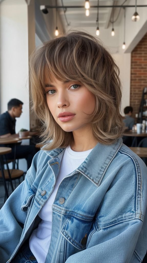 Layered Shag with Curtain Bangs