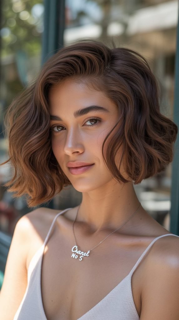 Wavy Long French Bob