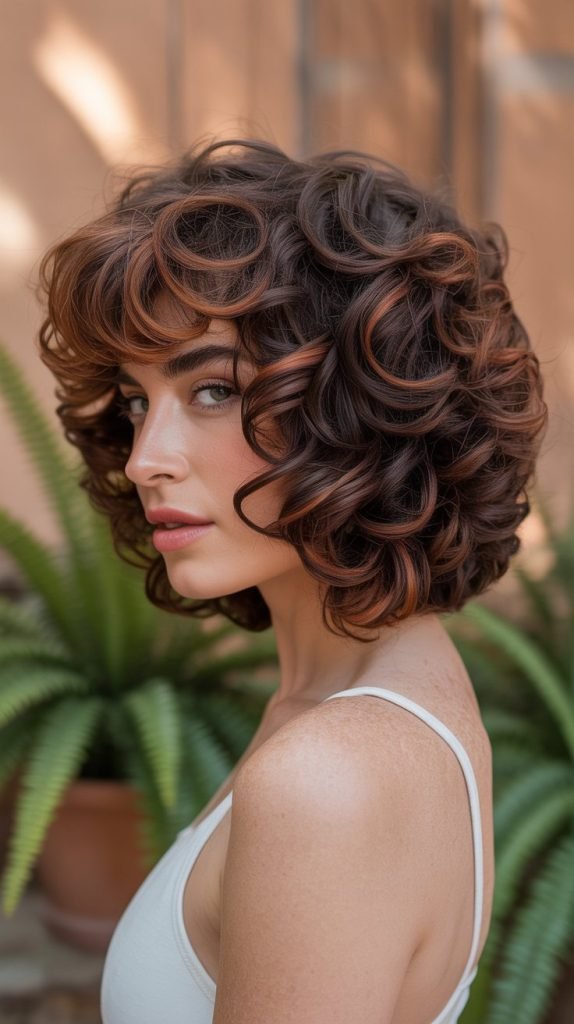 Curly Shag French Bob