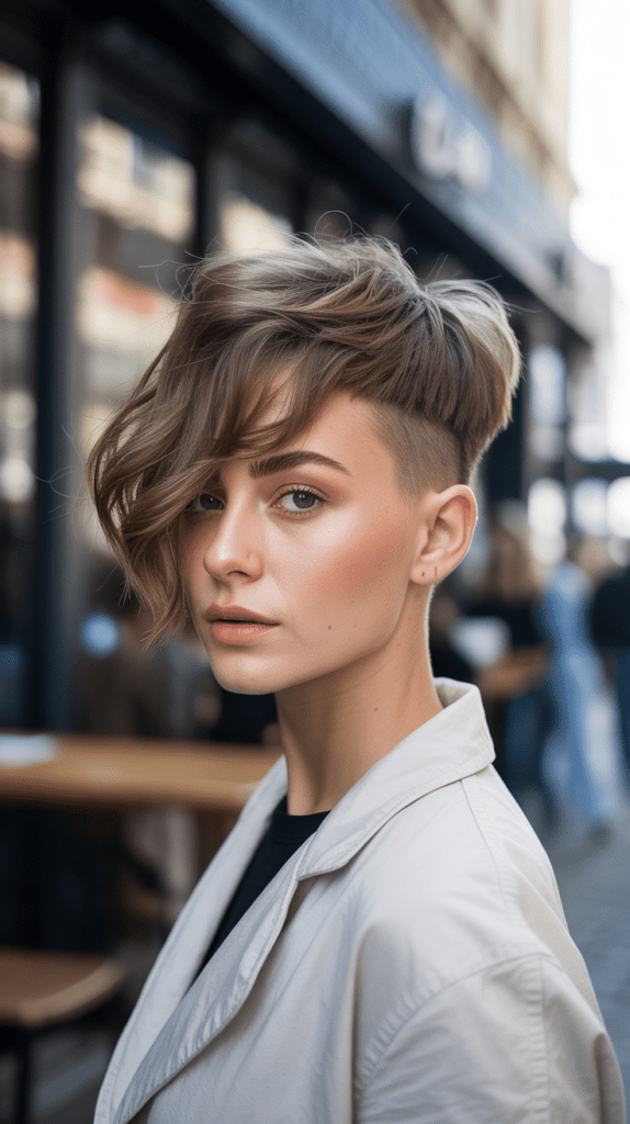 Tousled Pixie with Hidden Undercut