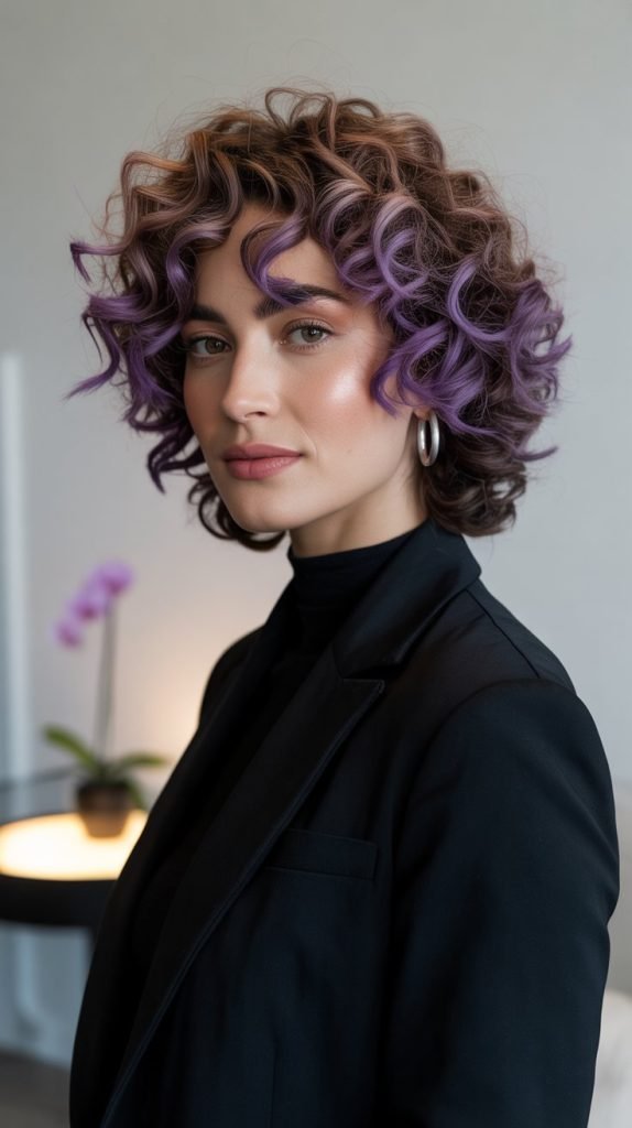 Violet Shadow Roots with Purple Ends