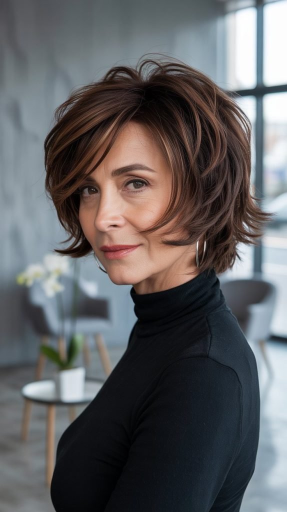  Choppy Textured Bob with Layers