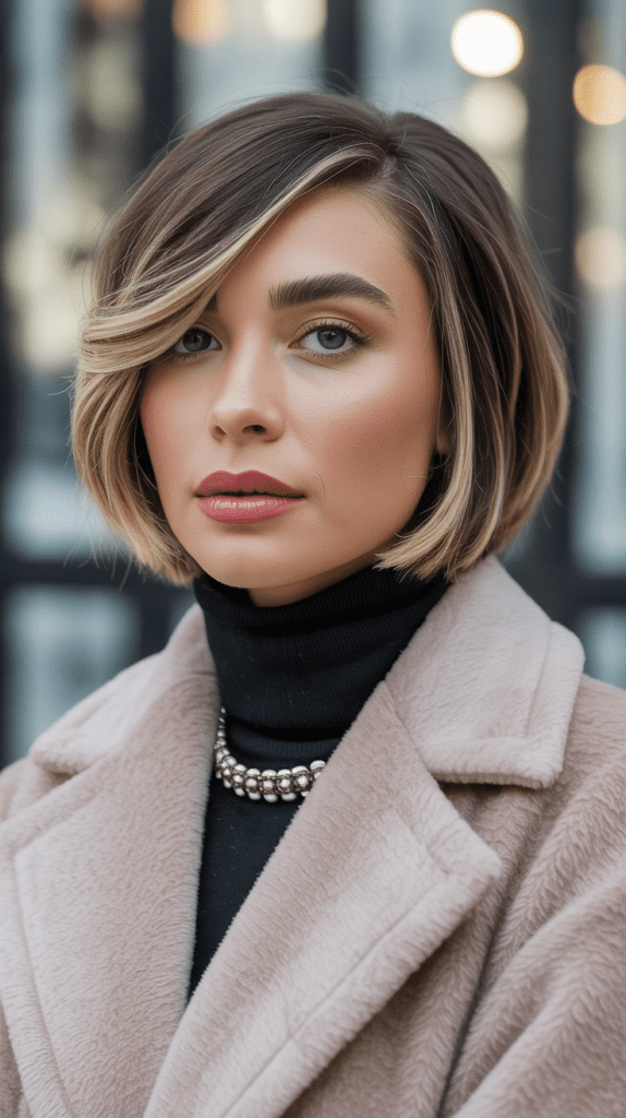 Swooped Side Bang Bob