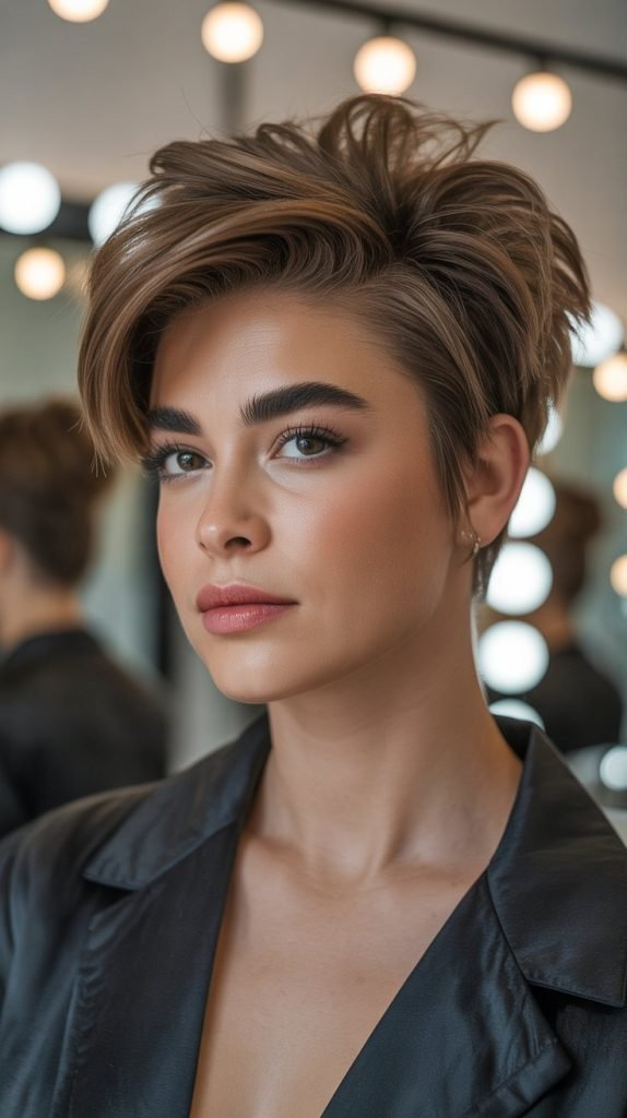 Voluminous Pixie Cut with Crown Height
