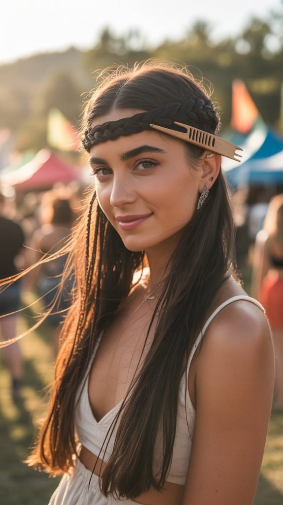 Braided Crown with Floating Ends