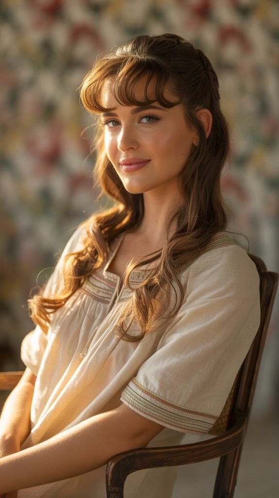 Feathered Bangs with Long Beachy Waves