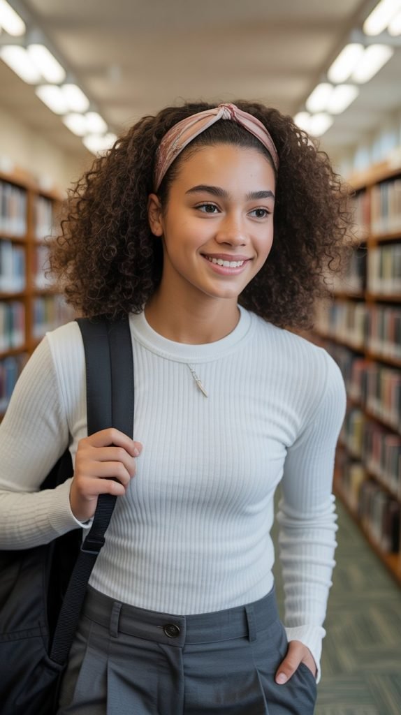 Curly Hair with Headband
