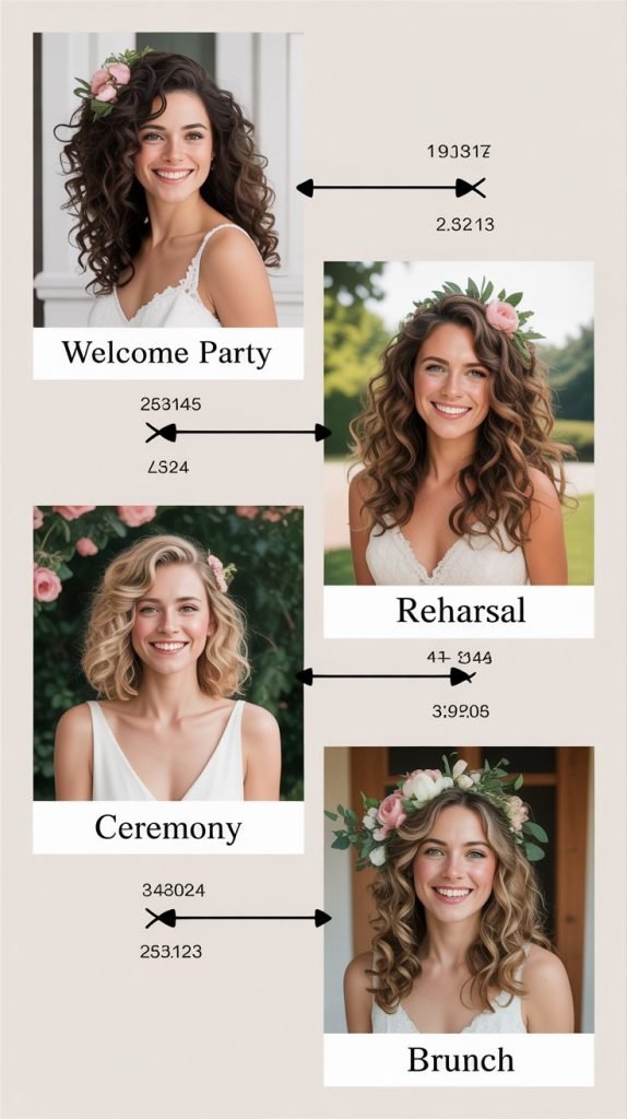 Multi-Day Wedding Event Hairstyles