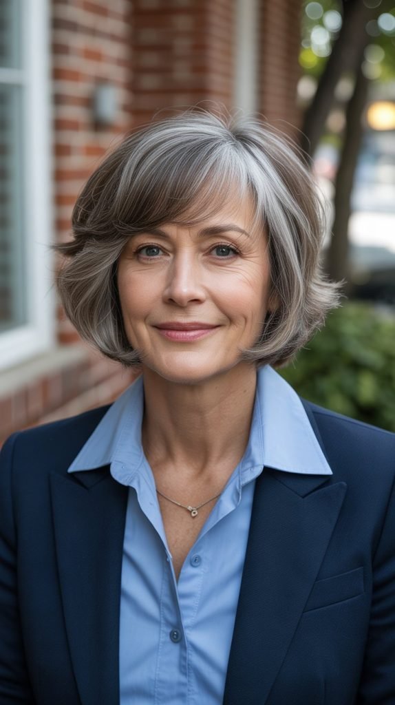  Layered Bob with Side Bangs