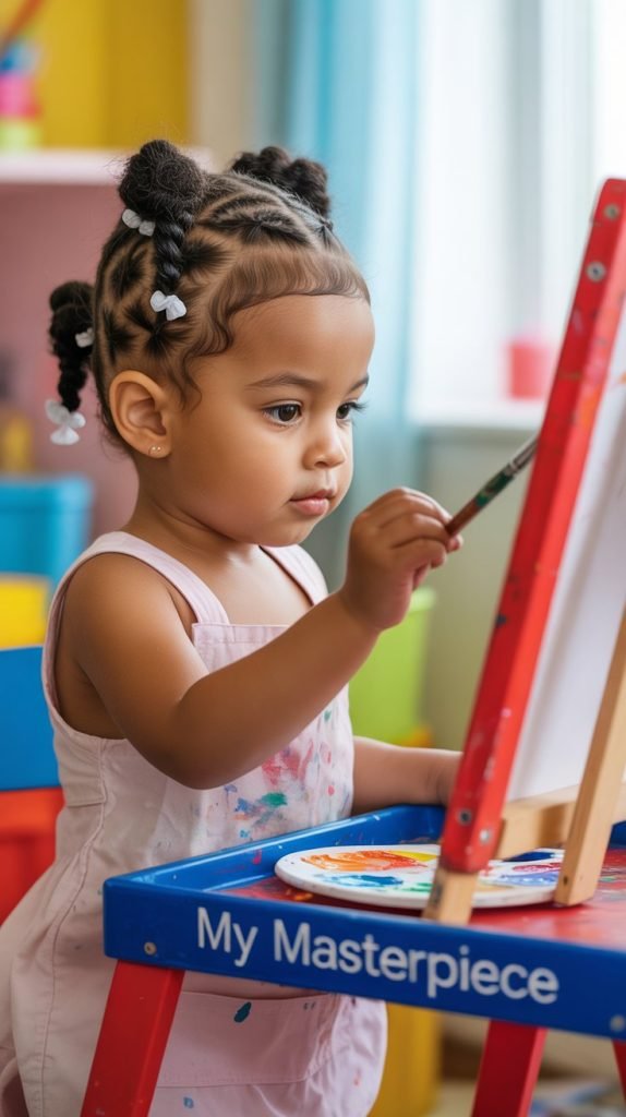 . Mini Side Part Twists and Braids Combo