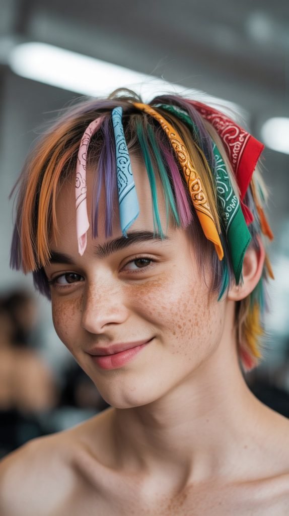 . Bandana Hair Scarf Weave