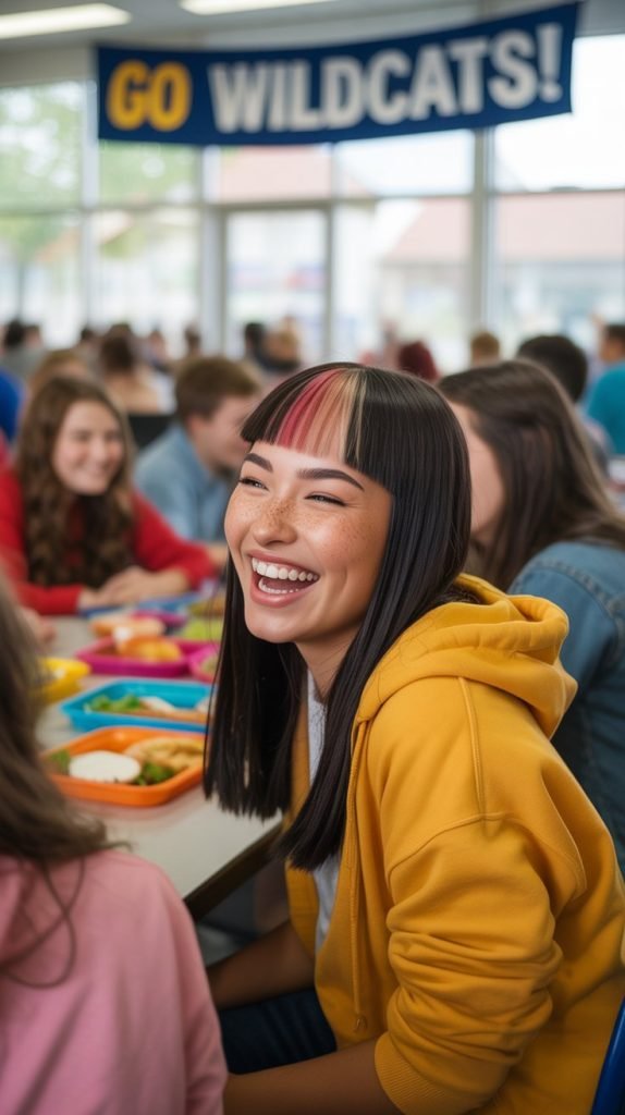  Zig-Zag Part with Straight Hair