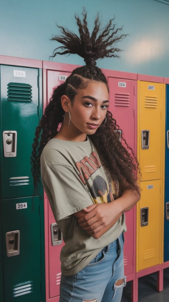 High Pineapple Ponytail