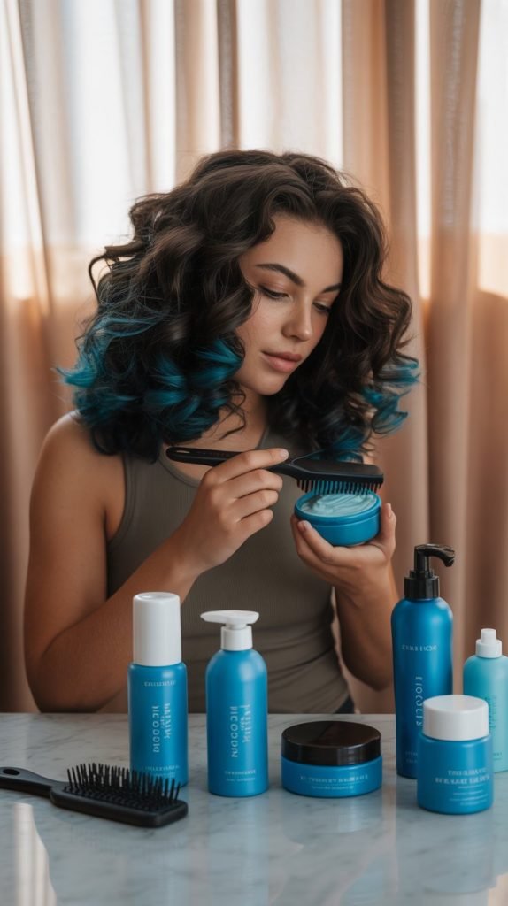 Maintenance Tips for Electric Blue Balayage
