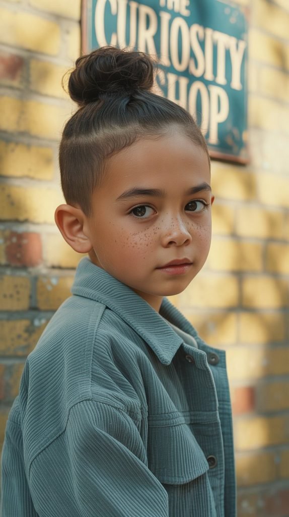 Curly Top Knot Style